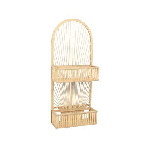 Wandplank 2-laags 32 x 12 x 76 cm natural