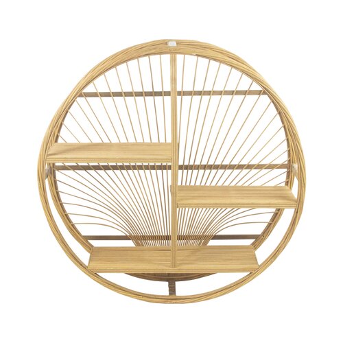 Wandplank bamboe D 74 x H 16 cm natural
