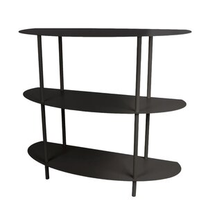 Wandrek metaal 3-laags B 90 x D 31 x H 81 cm zwart