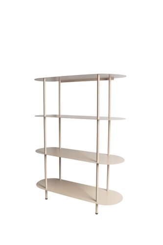 Wandrek metaal 4-laags B 90 x D 31 x H 115 cm woolwhite