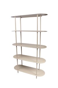 Wandrek metaal 5-laags B 90 x D 31 x H 150 cm woolwhite