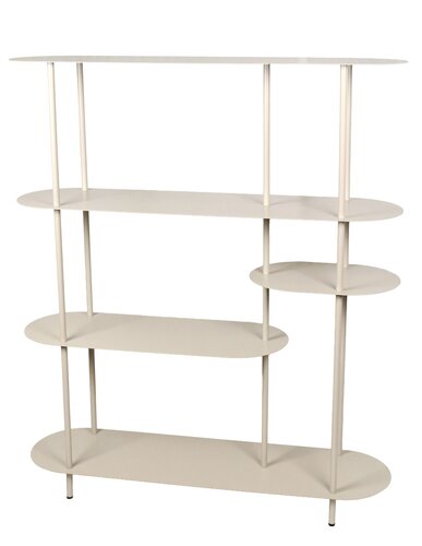 Wandrek metaal 5-planks B 118 x D 31 x H 139 cm woolwhite