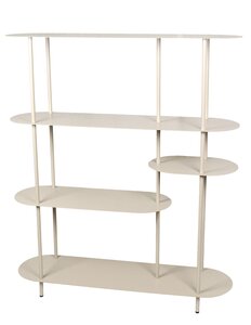 Wandrek metaal 5-planks B 118 x D 31 x H 139 cm woolwhite