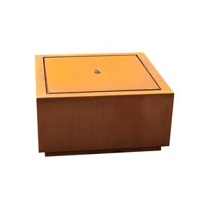 Waterornament Cube - 80 x 80 x H 40 cm Cortenstaal