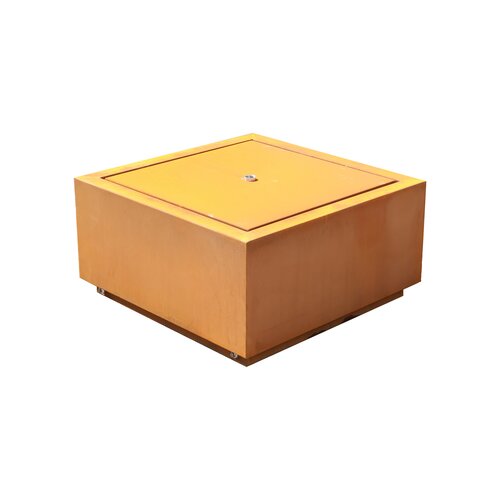 Waterornament Cube - 80 x 80 x H 40 cm Cortenstaal - afbeelding 2