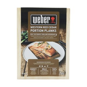 Weber® Cederhouten portie rookplank - 4 stuks - afbeelding 1