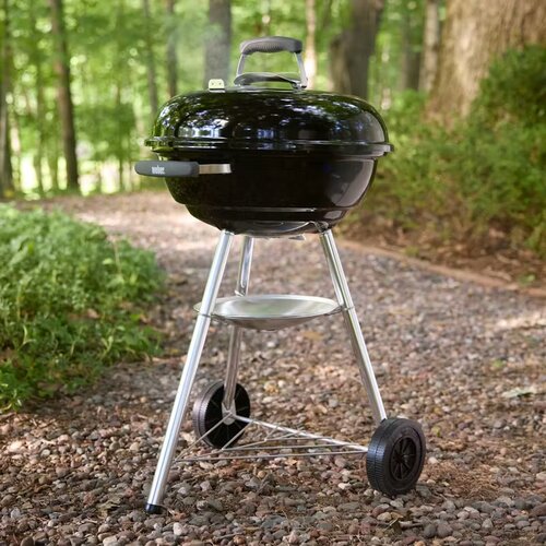 Weber Compact Kettle Houtskoolbarbecue - D47cm Zwart - afbeelding 3