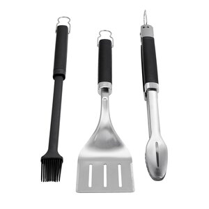 Weber precision toolset 3-delig (borstel, spatel, grilltangen)