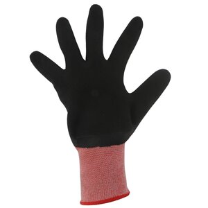 Werkhandschoen zwart/rood - Latex/Polyester - afbeelding 2