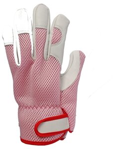 Werkhandschoenen Geitenleer Roze  S