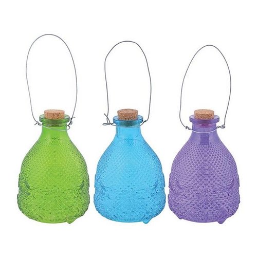 Wespenpot ruitjesglas 3 kleuren