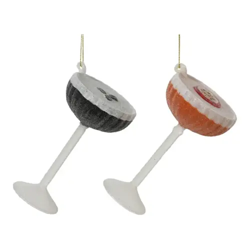 Decoris kerstornament cocktail - D 7,0 cm x H 11,5 cm