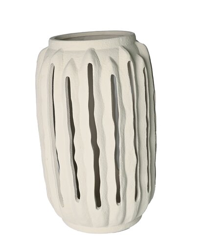 Windlicht D 18 x H 28 cm creme