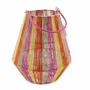 Windlicht Jute Tropical - D26xH30cm Multicolor