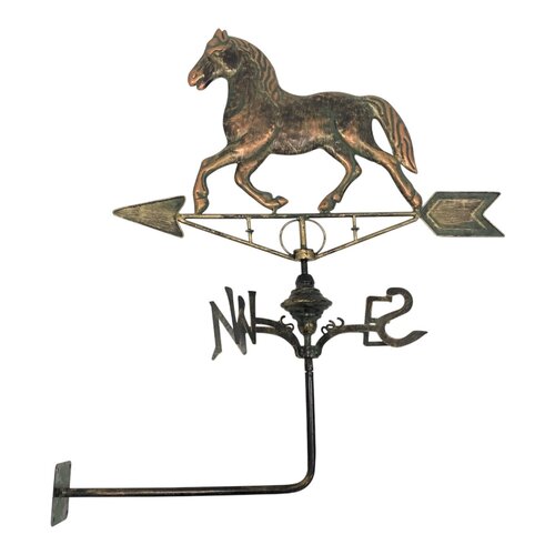 Windwijzer Wandmodel Paard D 30 x H 75 cm Bronskleur