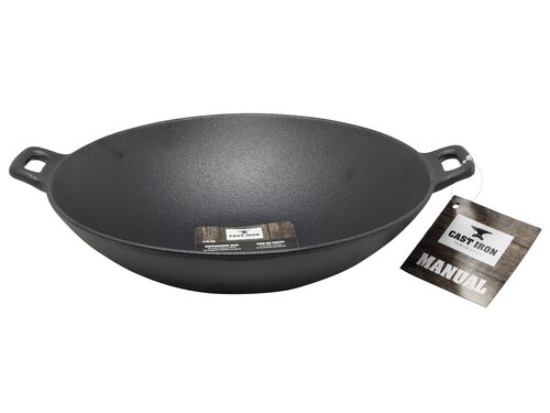 Wok gietijzer 31x8,5cm 3,3L