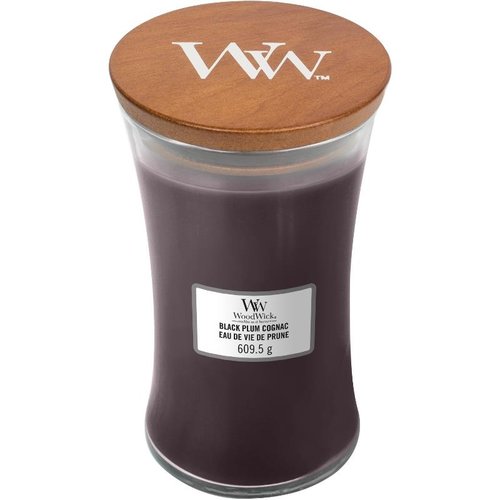 WoodWick Black Plum Cognac Large Candle