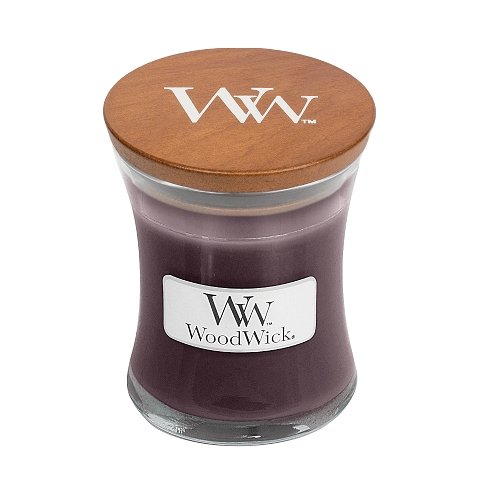 WoodWick Black Plum Cognac Mini Candle