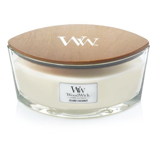 WoodWick Island Coconut Ellipse Candle