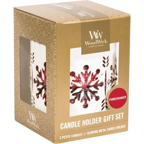WoodWick Petite Candle Gift Set White Snowflake