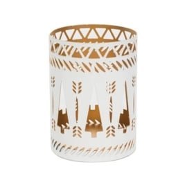 WoodWick Petite Candle Holder White Trees