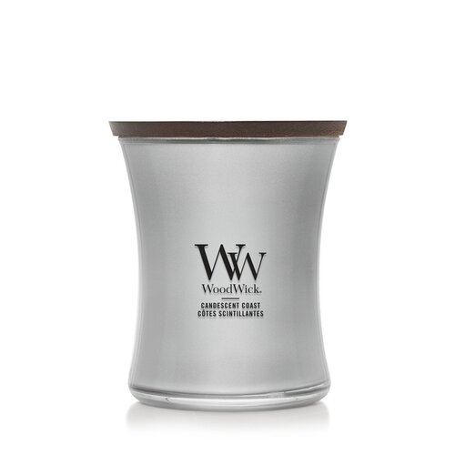 WoodWick Precious Metals Candescent Coast Medium Candle - Silver