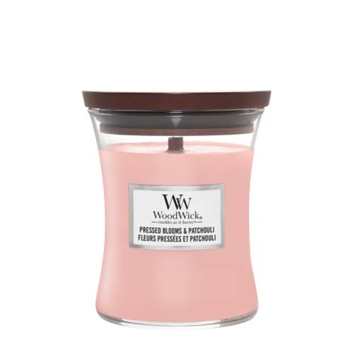 WoodWick Pressed Blooms & Patchouli Medium Candle