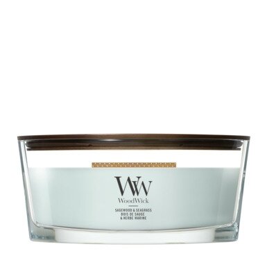 WoodWick Sagewood & Seagrass Ellipse Candle