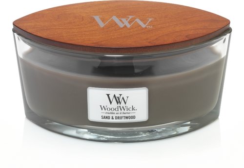 WoodWick Sand & Driftwood Ellipse Candle - afbeelding 1