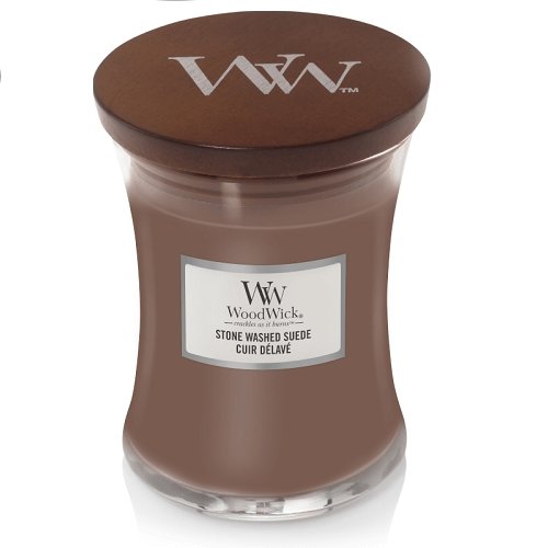 WoodWick Stone Washed Suede Medium Candle