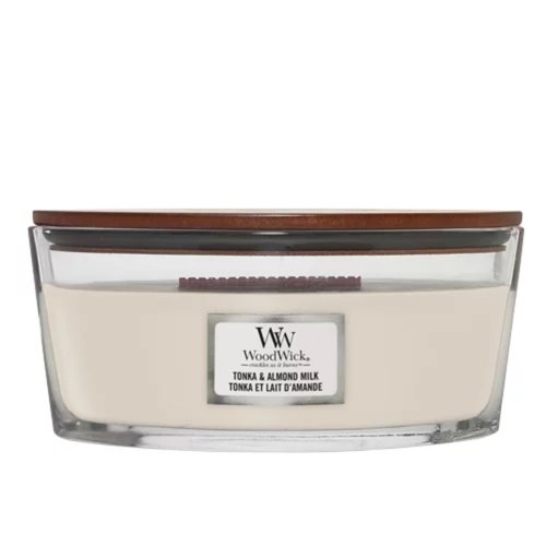 WoodWick Tonka & Almond Milk Ellipse Candle