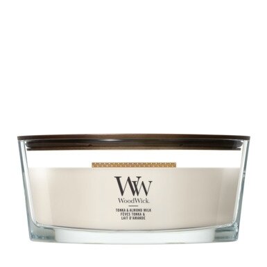 WoodWick Tonka & Almond Milk Ellipse Candle