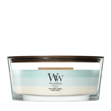 WoodWick Trilogy Driftwood Shores Ellipse Candle