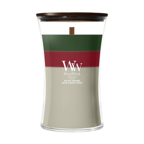 WoodWick Trilogy Holiday Garland Large Candle - afbeelding 1