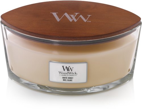 WoodWick White Honey Ellipse Candle