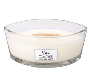WoodWick White Tea & Jasmine Ellipse Candle - afbeelding 2
