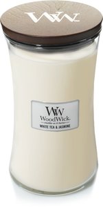 WoodWick White Tea & Jasmine Large Candle - afbeelding 1