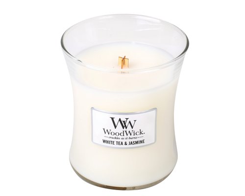 WoodWick White Tea & Jasmine Medium Candle - afbeelding 2