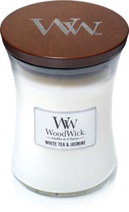 WoodWick White Tea & Jasmine Medium Candle - afbeelding 1