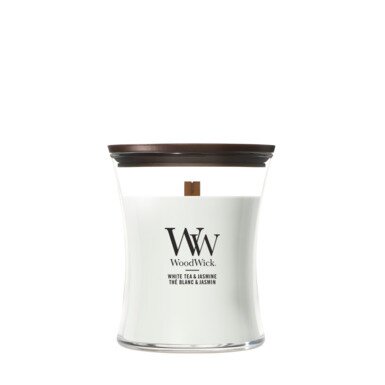 WoodWick White Tea & Jasmine Medium Kaars