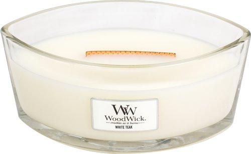 WoodWick White Teak Ellipse Candle - afbeelding 1