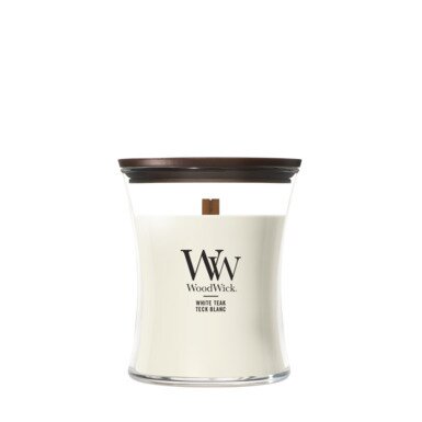 WoodWick White Teak Medium Kaars