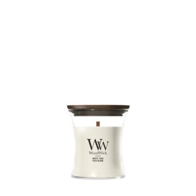 WoodWick White Teak Mini Candle