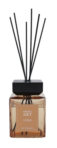 XXL Diffuserset ‘Aroma Art’ Amber - 800ml Amber Glas 23x23x39cm
