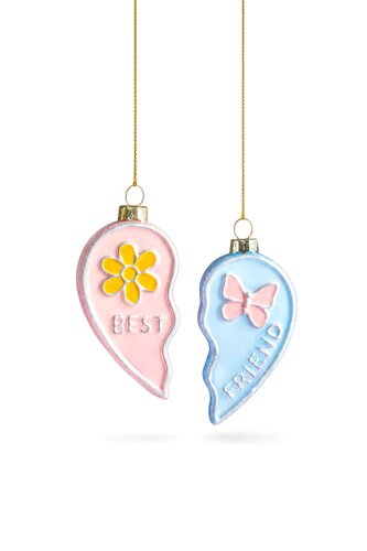 Yup in de Boom Best Friends Hart Kerstornament - afbeelding 1