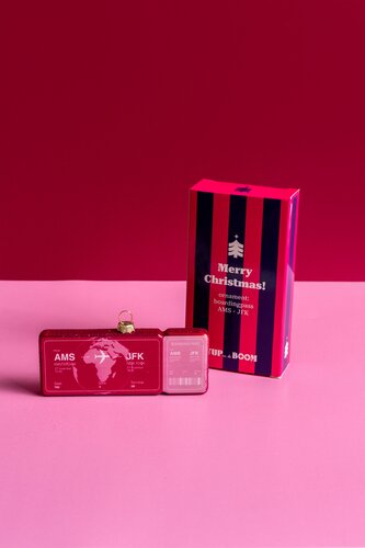 Yup in de Boom  Boardingpass Amsterdam - New York Ornament