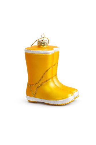 Yup in de Boom Regenlaarsjes Geel Kerstornament