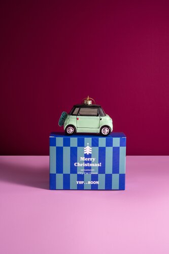 Yup in de Boom Stadsauto Mintgroen Kerstornament - afbeelding 4