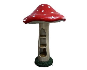 Zeer grote Paddenstoel kunststof - D122xH182cm Rood