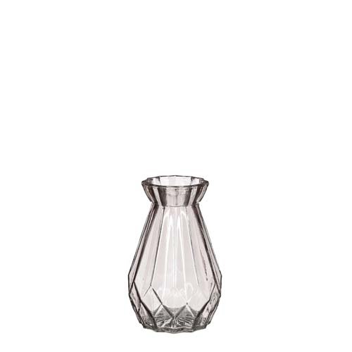 Zena vaas glas l.roze - h15xd9,5cm